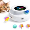 Interactive automatic feather cat toy – Fun ball with vibrant feathers for playful and active cats.